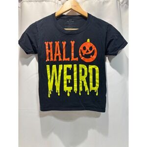 Michaels Hallo Weird Graphic Tee Youth S Black Pumpkin Halloween Shirt